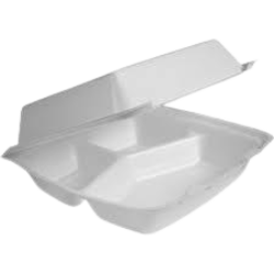 Dart 85HT3 Foam Container 3–compartment -1000