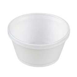 Dart 8SJ20 8 oz Squat Foam Container (1000/case)