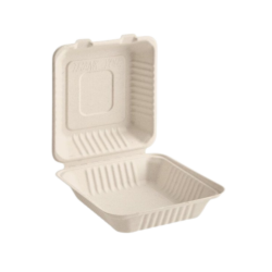 Fiber clamshell container 8×8 (200/Case)